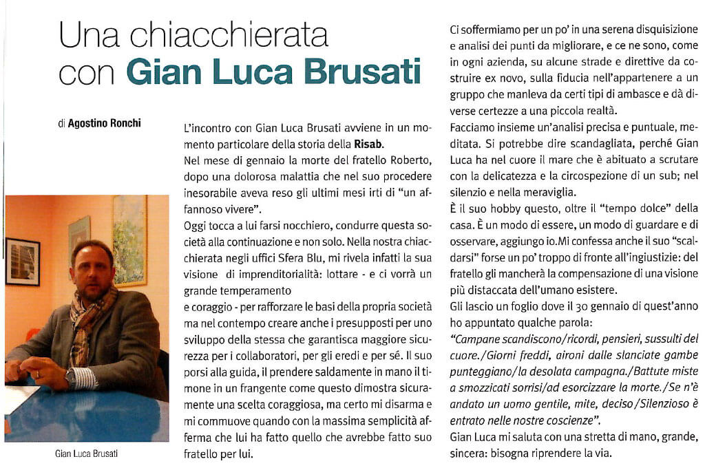 Una chiacchierata con Gian Luca Brusati